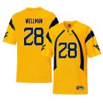 Men's West Virginia Mountaineers NCAA #28 Elijah Wellman Yellow Authentic Nike Retro Stitched College Football Jersey MV15O81NI